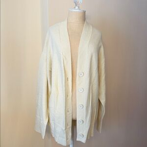 REVOLVE Cream Button-Up Cardigan